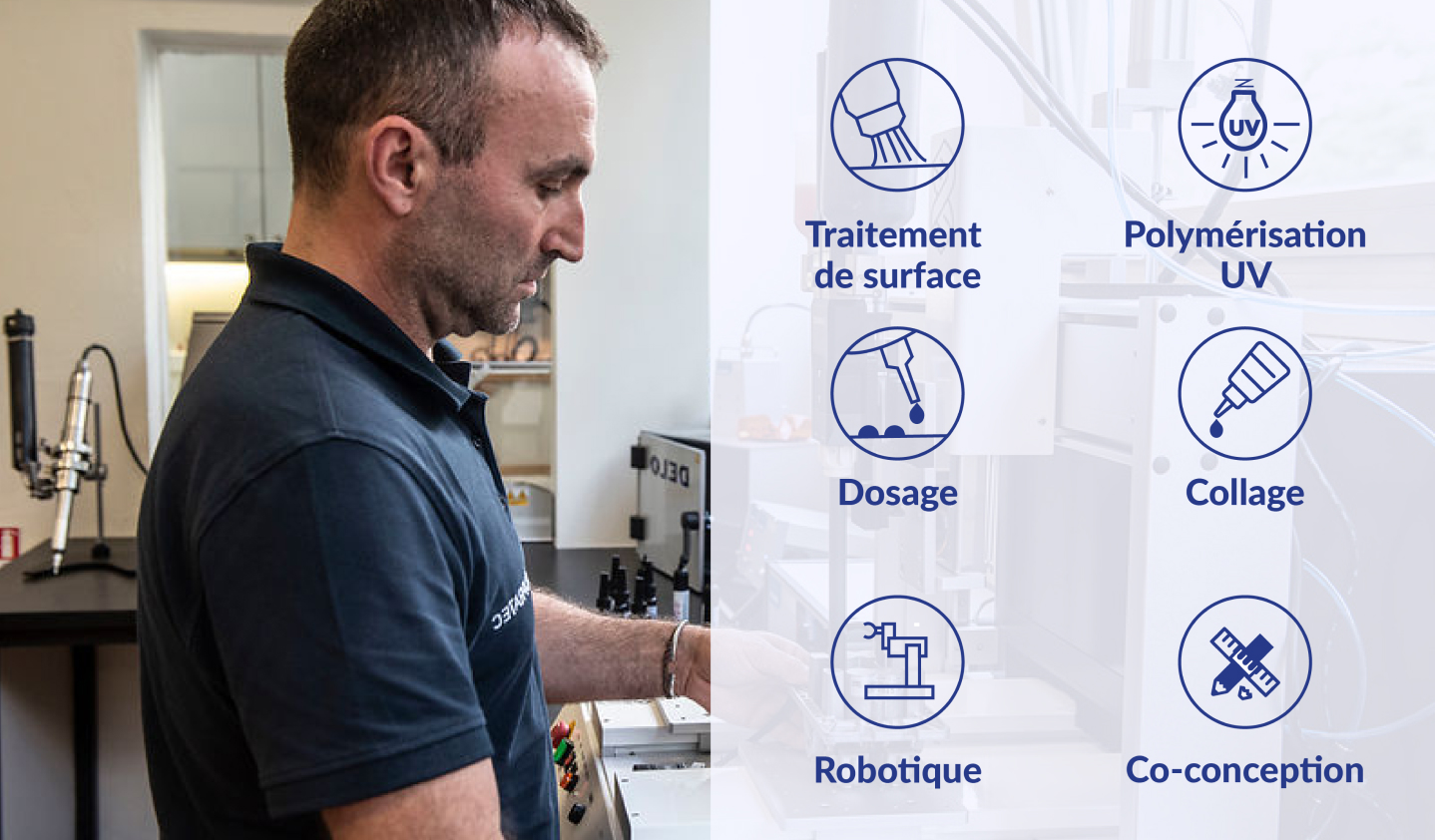 Technicien utilisant une machine Syneo